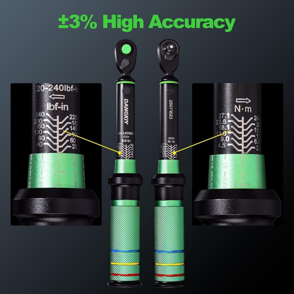 Durable Chrome Vanadium Dual-Direction Torque Wrench with Ergonomic Design