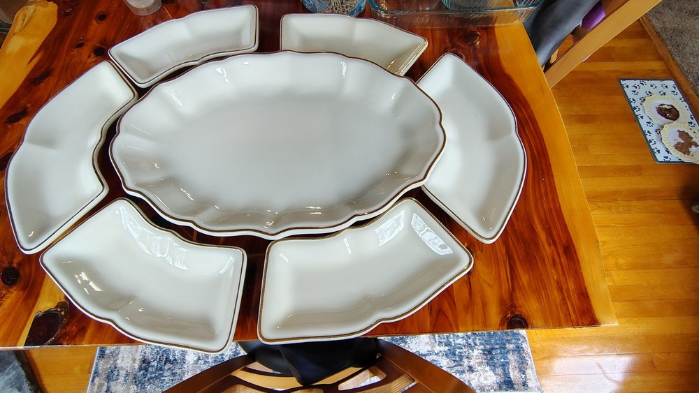 Vintage Culinary Essentials CWC Italy Platter Serving Set 7 pieces