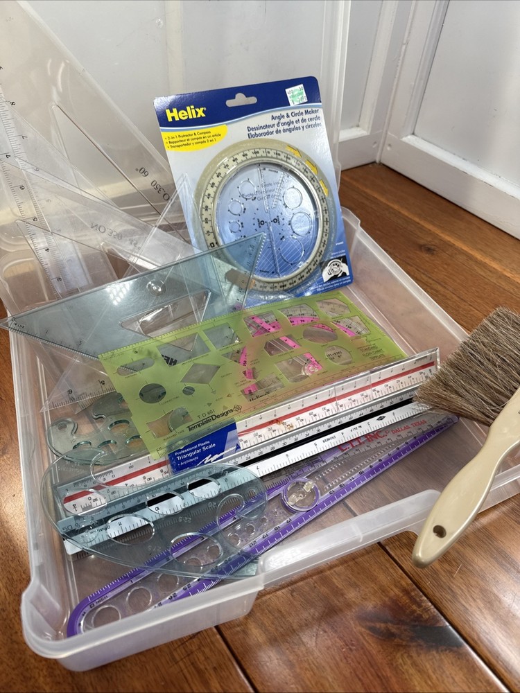 VTG Lot 18 Architectural Engineer Engineering Drafting Templates Tools Stencils