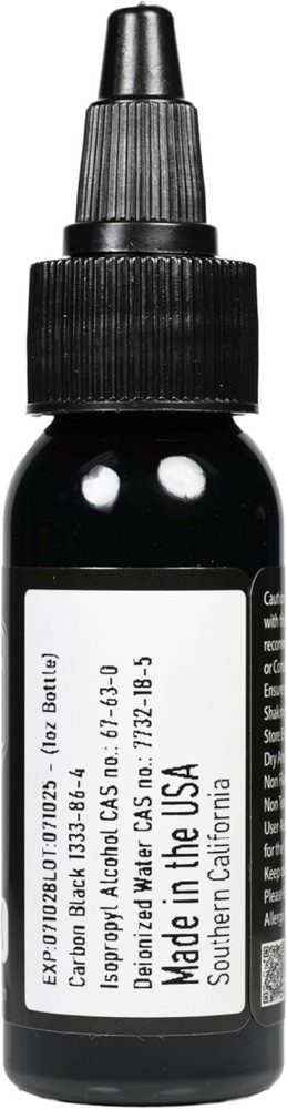 1oz Nighthawk Tattoo Ink - Permanent Black for Precise Outlining & Shading