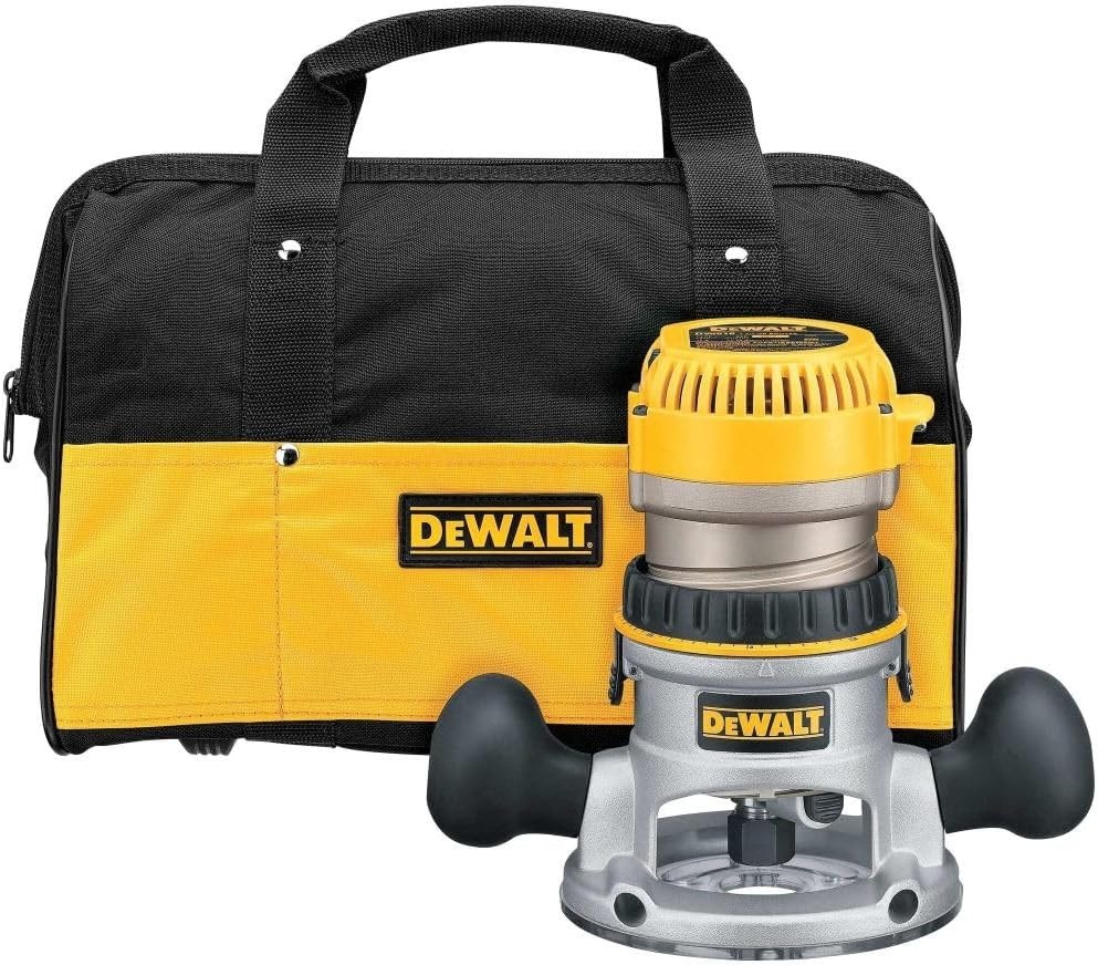 Router, Variable Speed, Fixed Base, 2-1/4 HP , Yellow