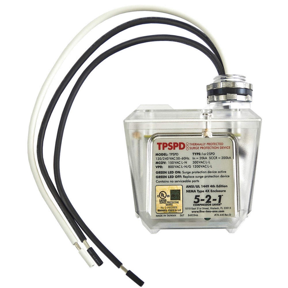 5-2-1 COMPRESSOR SAVER TPSPD Thermal Protected Surge Protction Device 61AM56