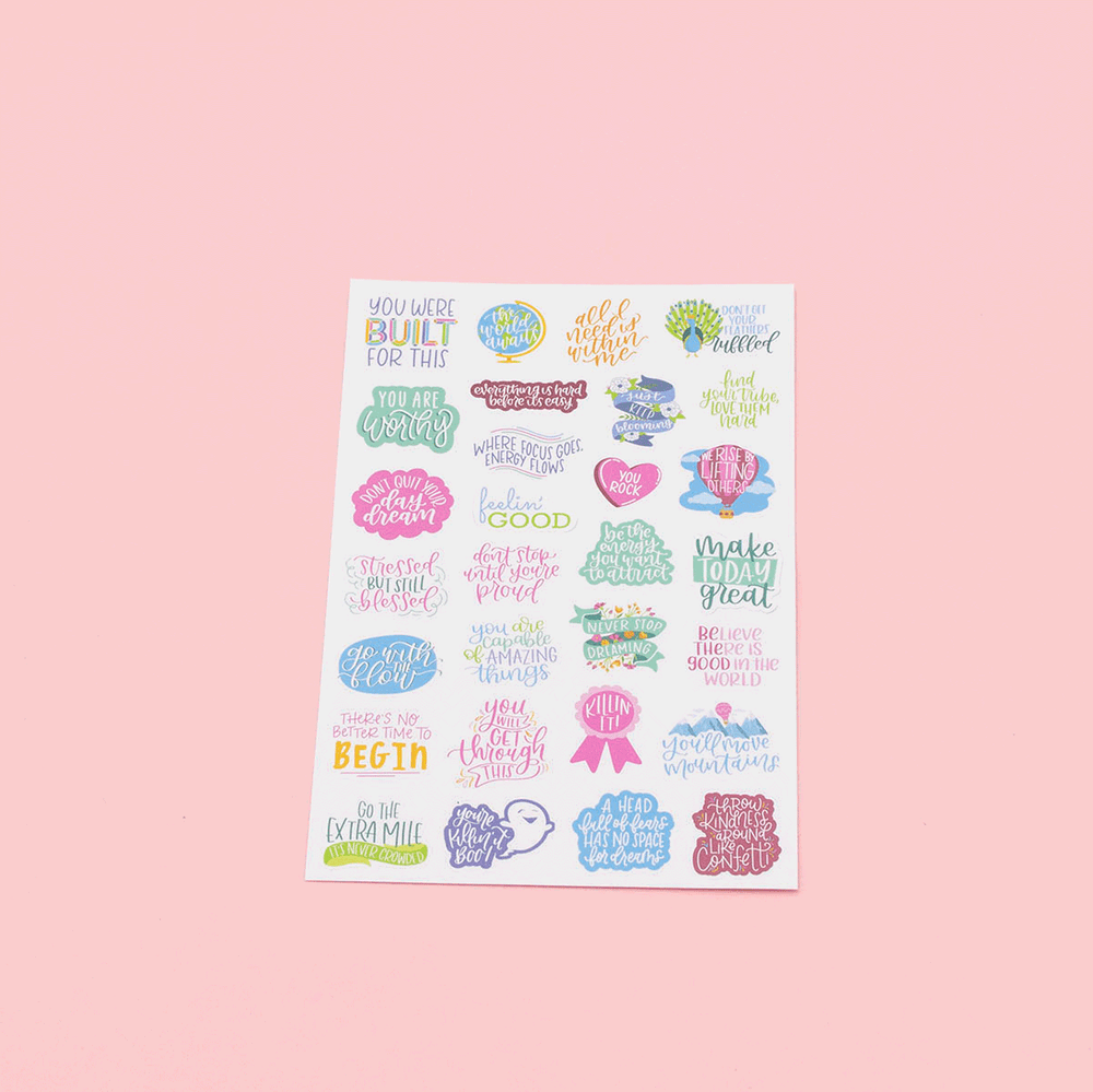 bloom daily planners Planner Sticker Pack, Inspirational Quotes