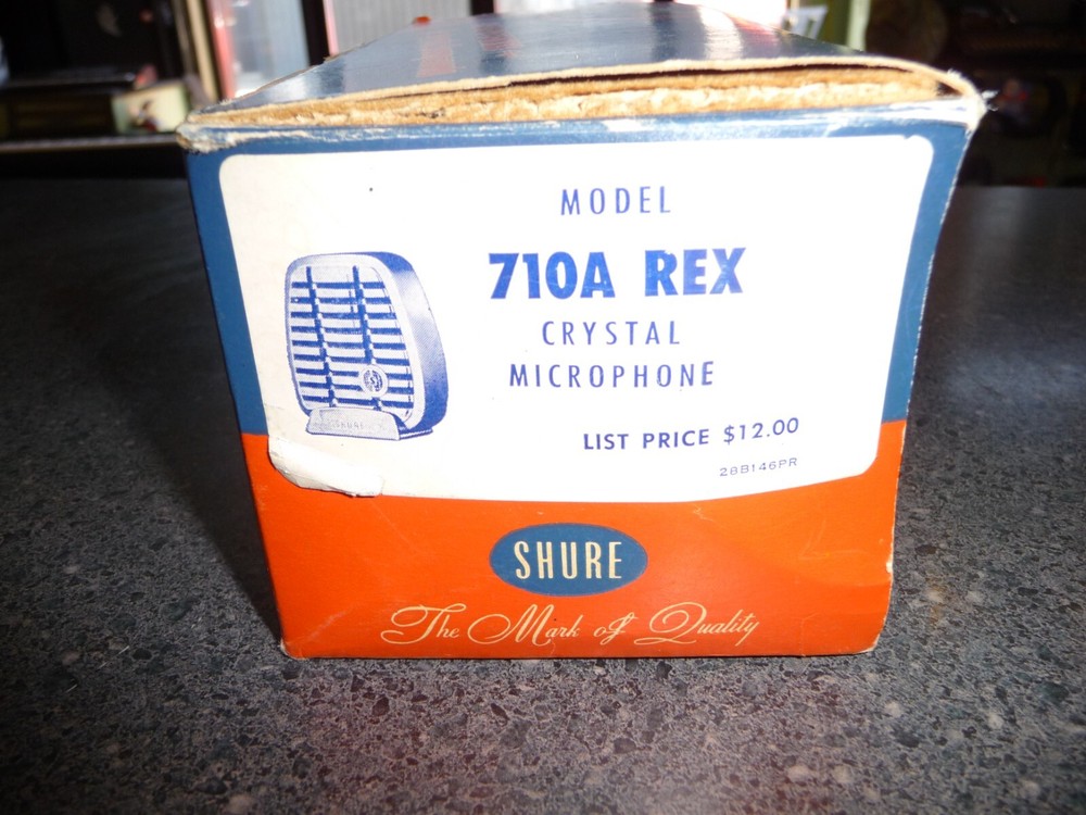 BOX ONLY, Shure Model 710A REX Crystal Microphone Box