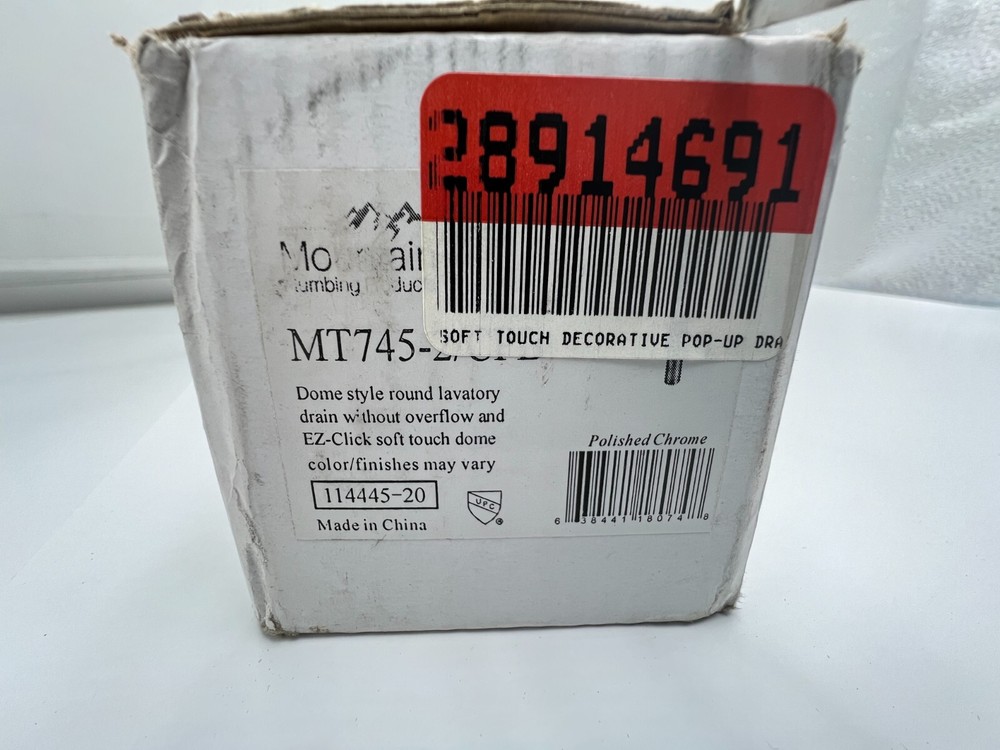 Mountain Plumbing WetStyle Drain Model MT745-2CPB Dome Style Drain Chrome