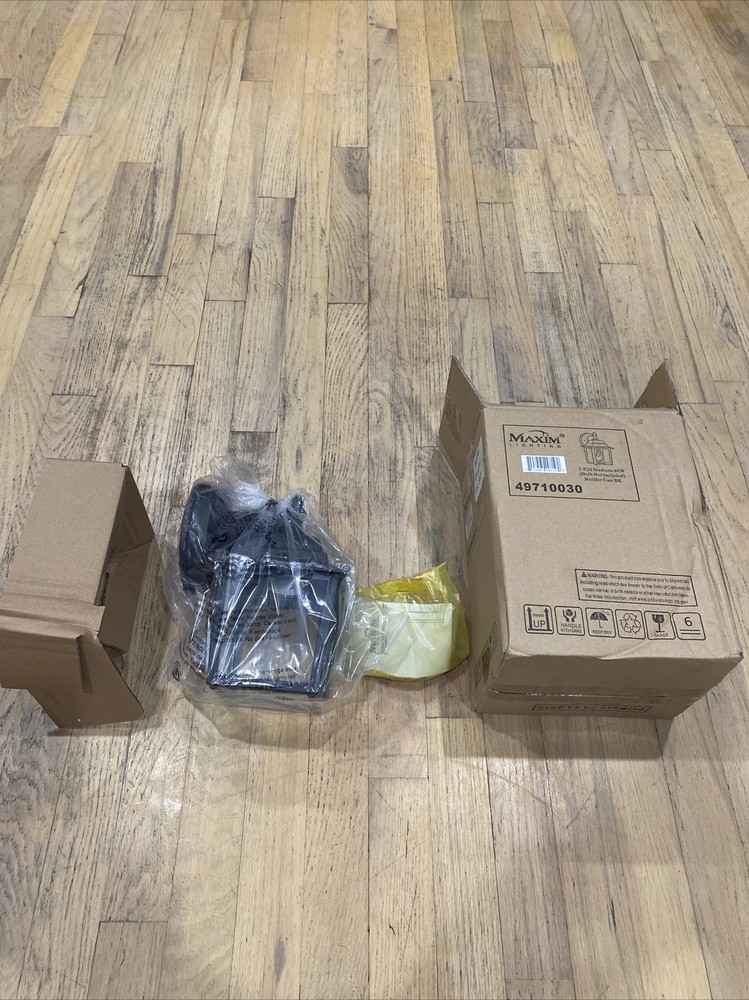 Maxim Lighting 49710030 E26 Medium 60W Builder Cast BK Outdoor Wall Mount