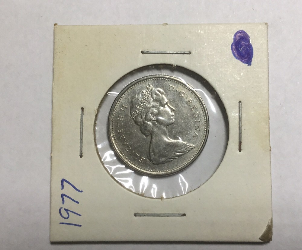 1977 Canada 25 Cents Quarter - Free Shipping