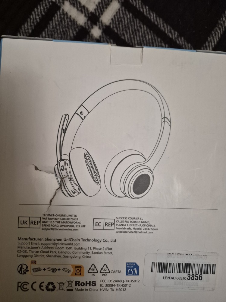 Tecknet Wireless Headset TK-HS012