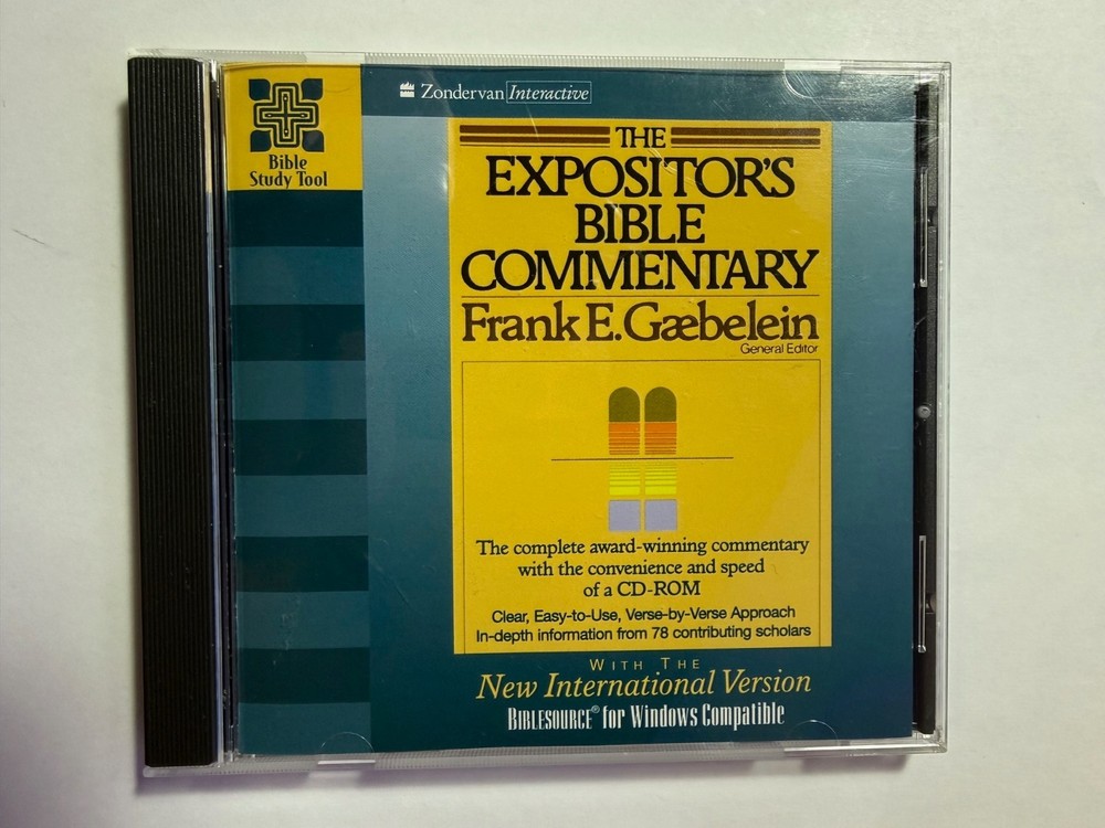 The Expositor's Bible Commentary PC CD Software Gaebelein Windows Zondervan RARE