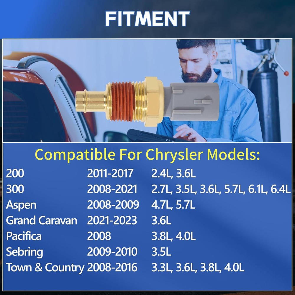 1PCS 5149077AB Engine Coolant Temperature Sensor For Dodge Durango 2008-2022