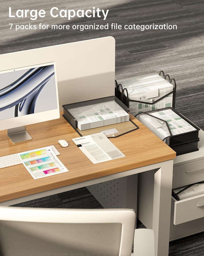 Plastic Expanding File Folder, Transparent envelopes with Snap Closure, No Di...