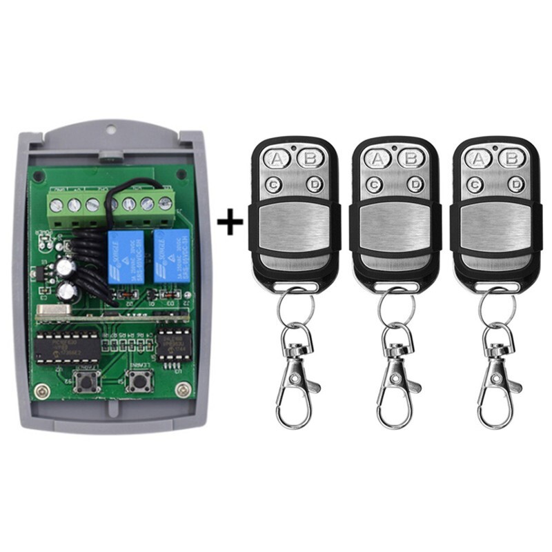 12V Wireless Remote Control Relay Switch 2CH Receiver Module +RF Transmitter Set