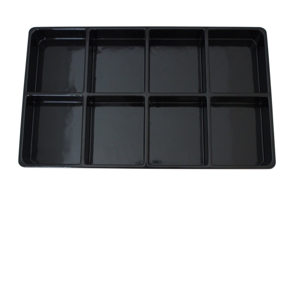 Heavy Duty Jet-Stone White or Black Stackable Plastic Compartment Tray