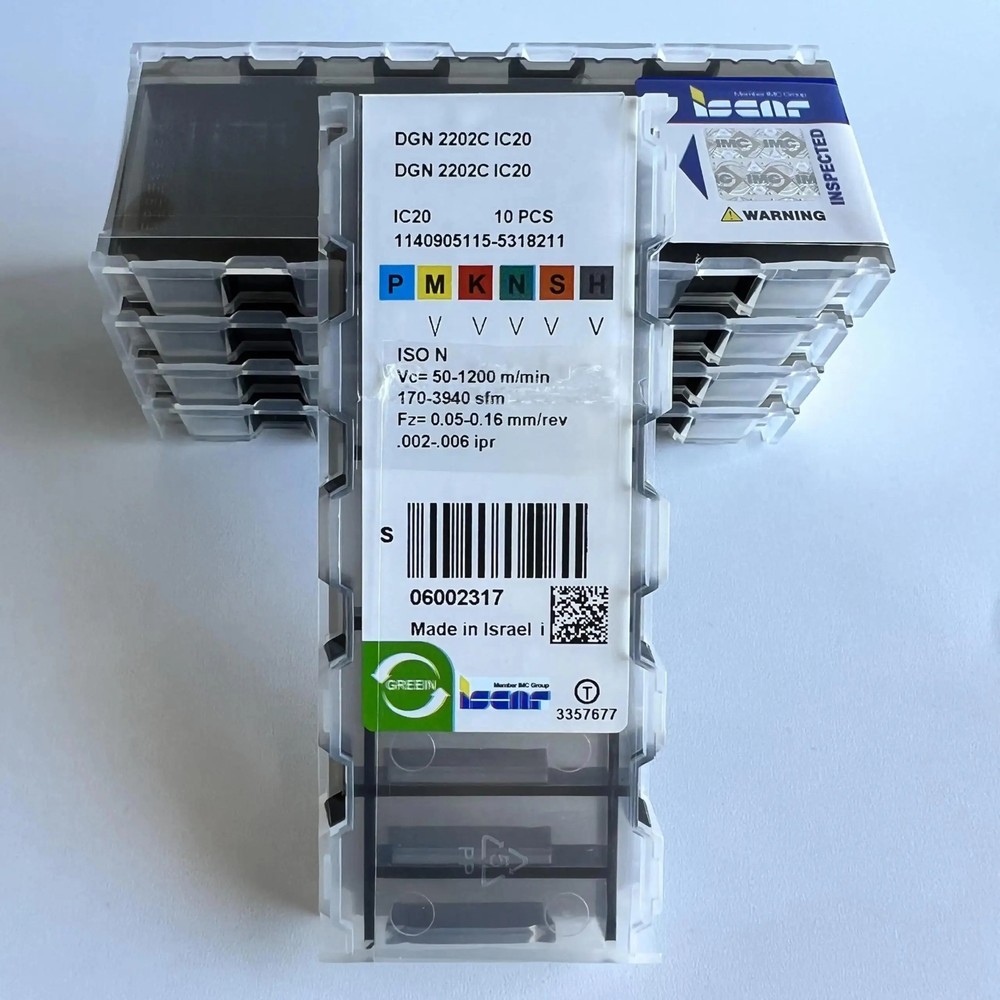 ISCAR / DGN2202C IC20 / Industrial indexable Carbide Inserts 10 Pcs