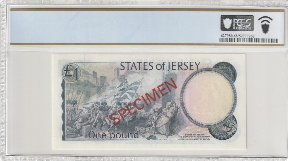 Jersey 1978 1 Pound Specimen PCGS Banknote Certified UNC 68 PPQ Pick CS1