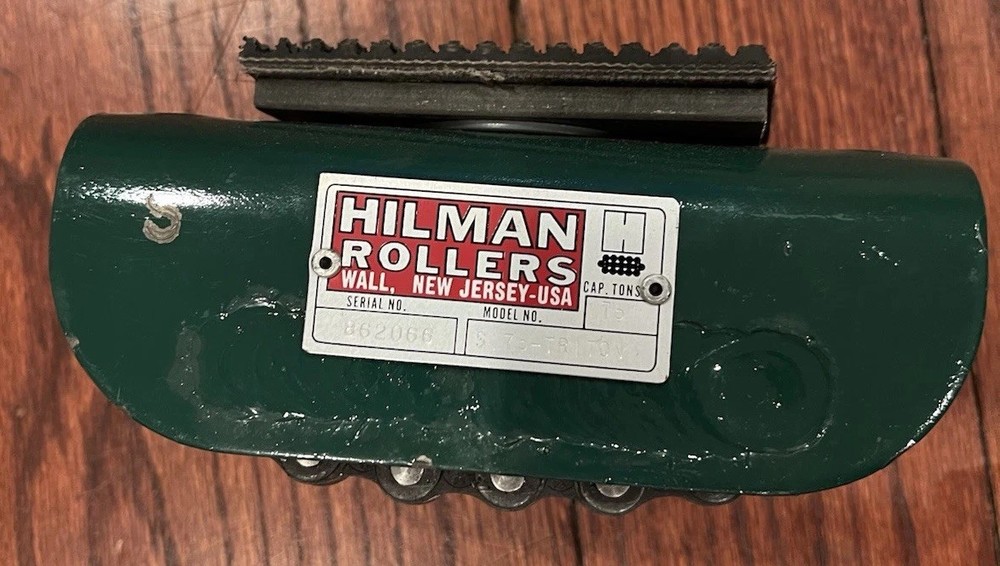 Hilman 3 Ton Light Duty Machinery Rollers Kit w/ Case & Bars