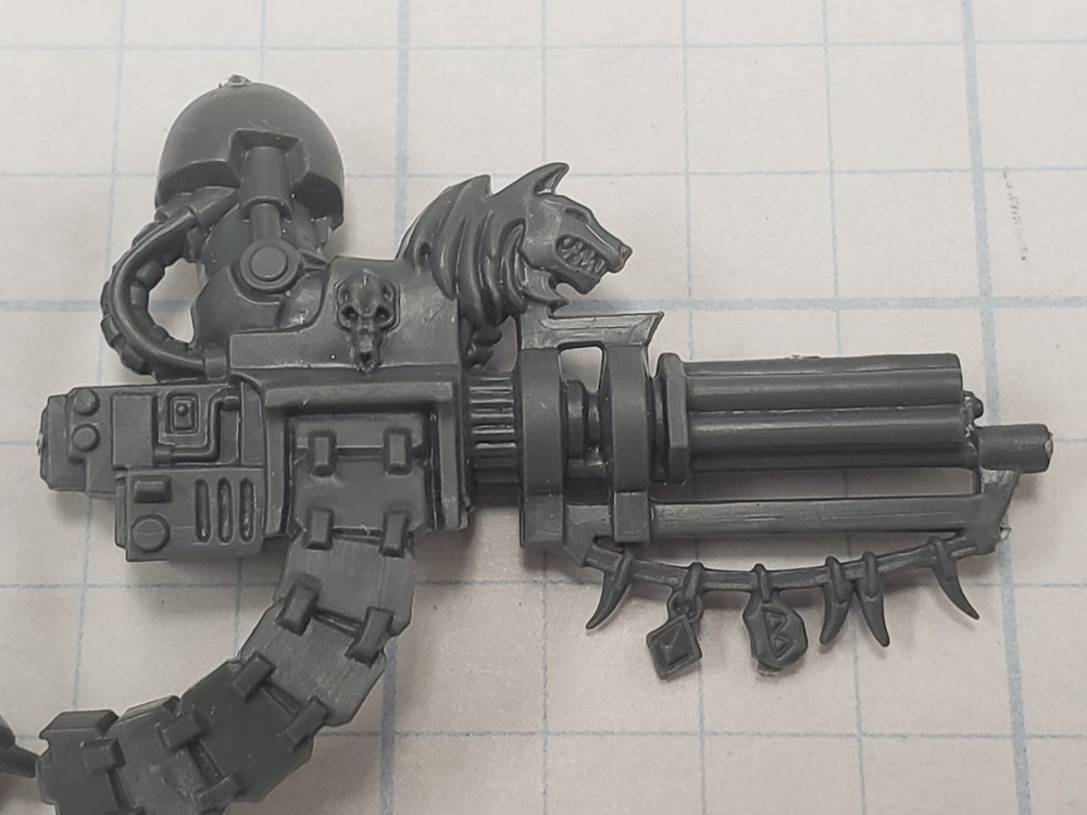40k Space Wolves Bits OOP Wolf Guard Terminator Assault Cannon w Pack