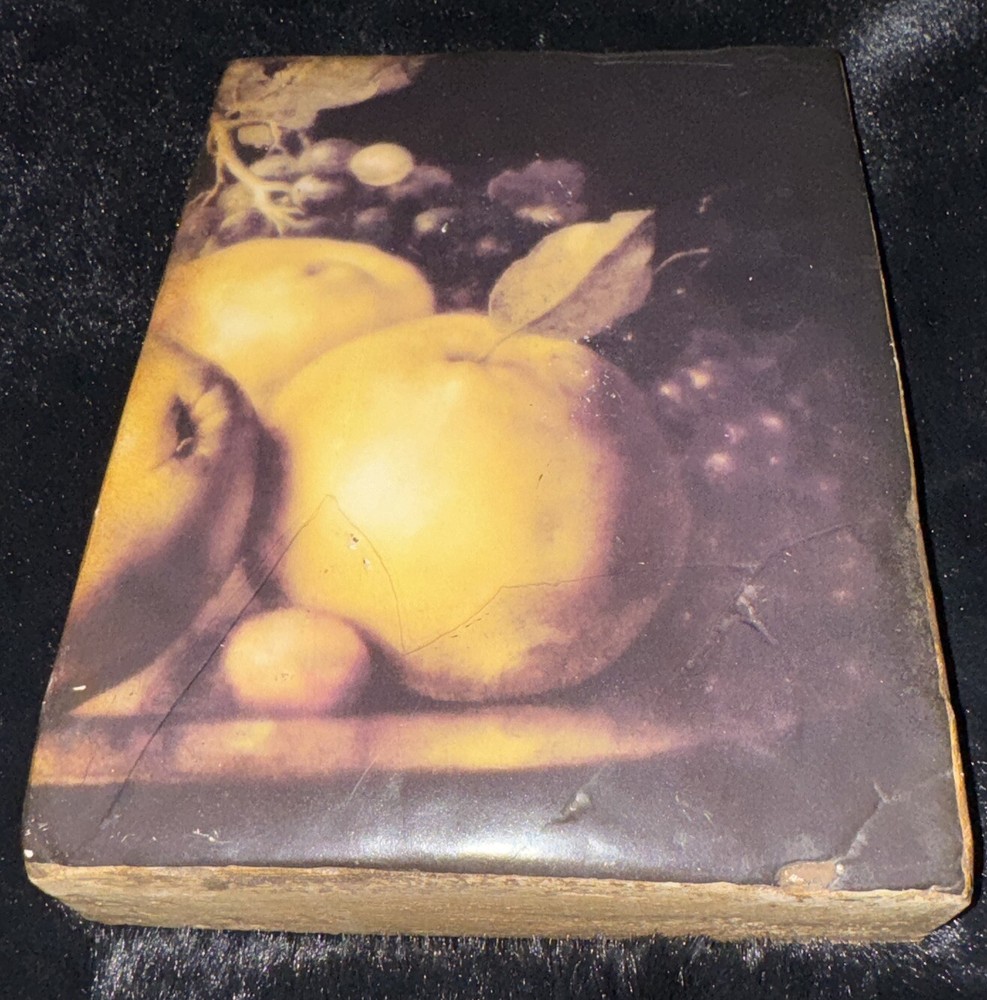 Sid Dickens T-227 Still Life Memory Tile Retired Fruit Pear Grapes FREE SHIP