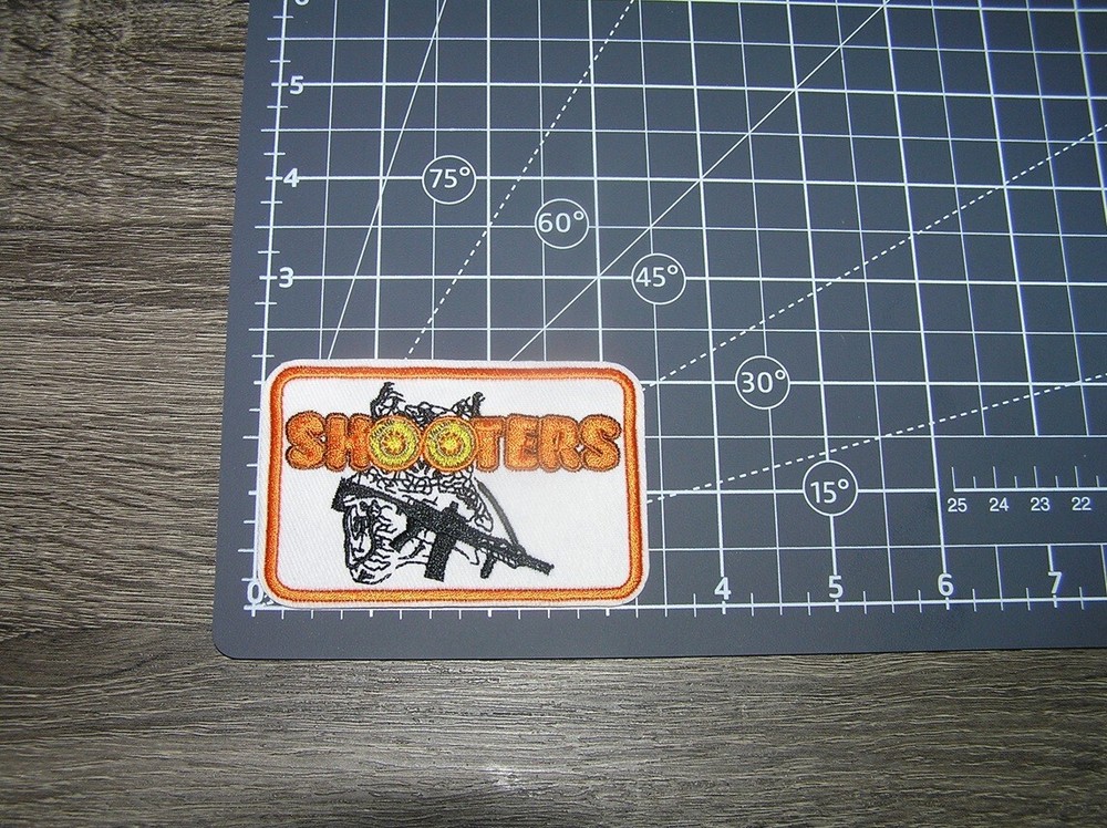 Shooters Embroidered Iron on Patch 3.25" x 2.25"