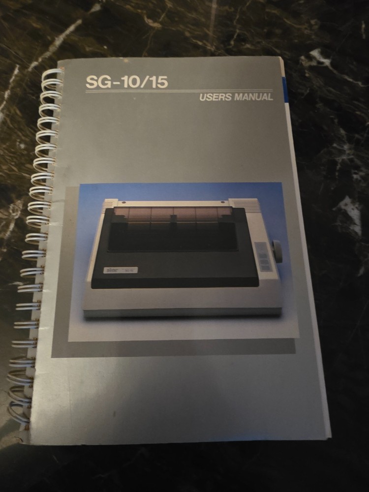 Vintage Star Micronics SG-10/15 Dot Matrix Printer Users Manual Book 1984