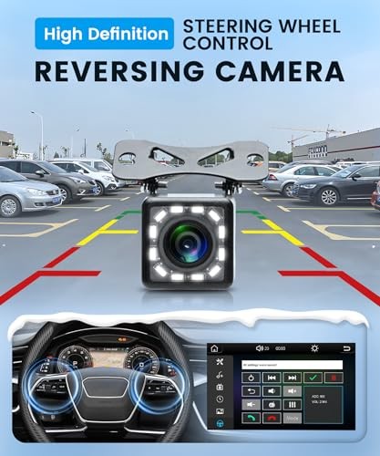 Car Stereo Single Din Wireless Carplay Android Auto 7'' Touch Screen, 2-USB
