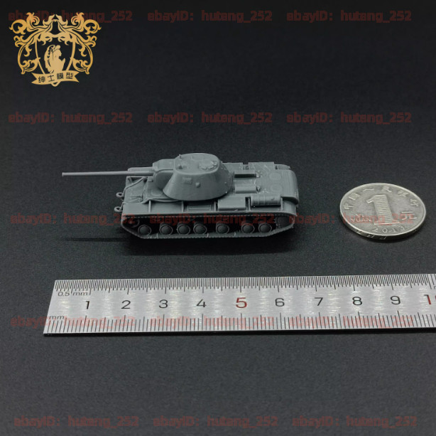 3D Printed 1/144 Soviet KV-3 Heavy Tank Unpainted Model