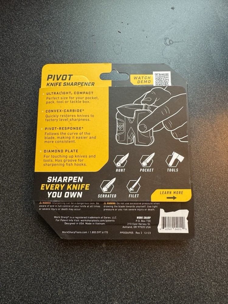 Work Sharp WSEDCPVT EDC Pivot Knife Sharpener Axes Knives Sharpening Edge Tools
