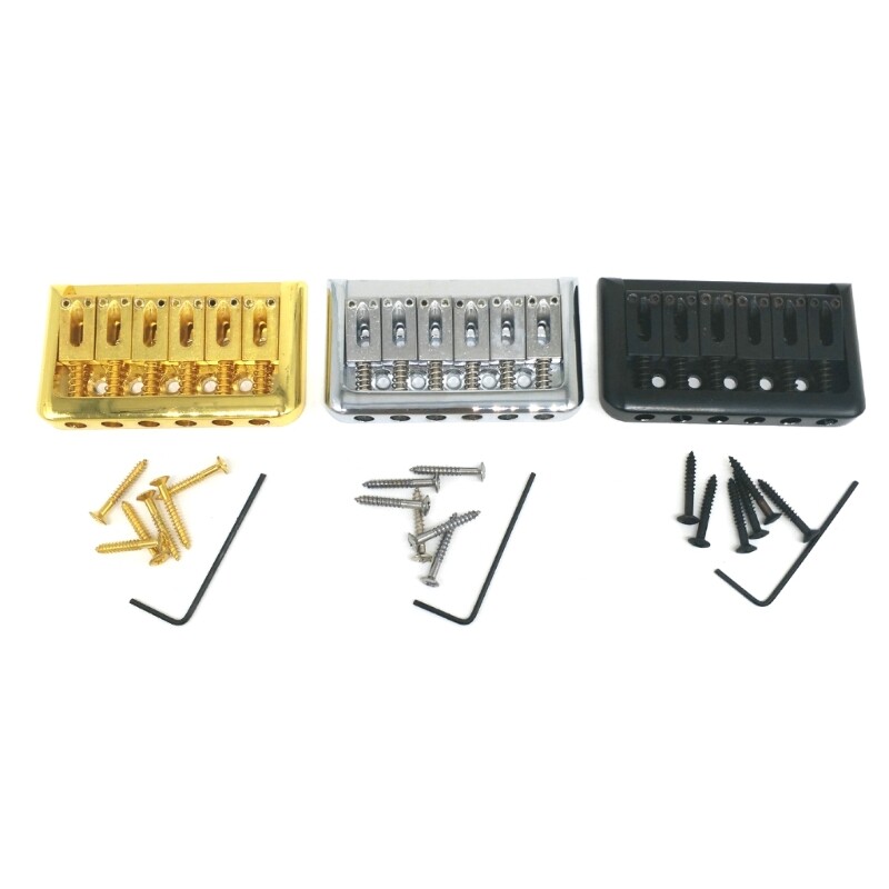 6-String Guitar Fixed Bridge Top Load Tailpiece for Electric Guitar Accessories