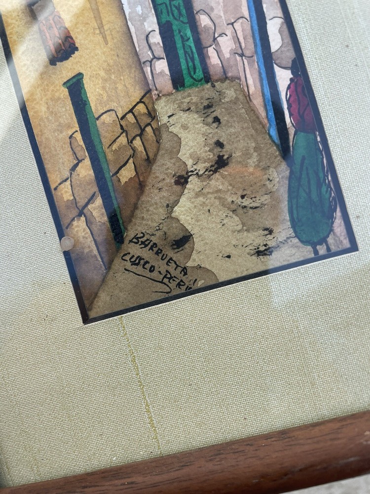 Unique Cusco Peru Water Color (?) Art Decor NL+