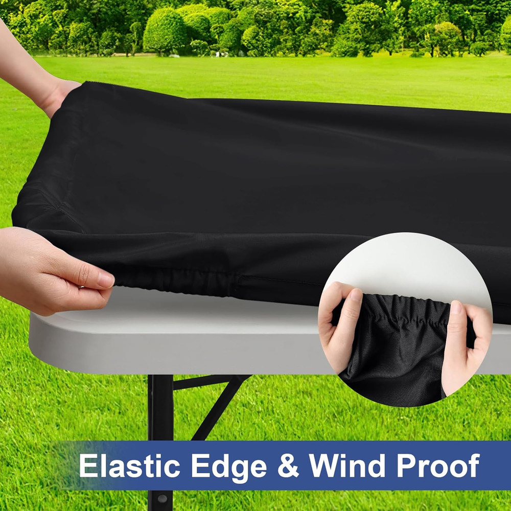 Homing Rectangle Table Cloth Cover, Waterproof Polyester Elastic Fitted Tableclo
