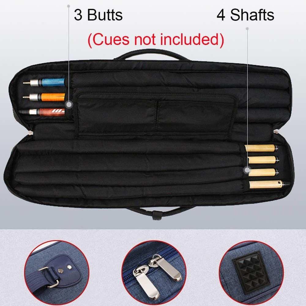 Pool Cue Billiard Stick Carrying Case Blue