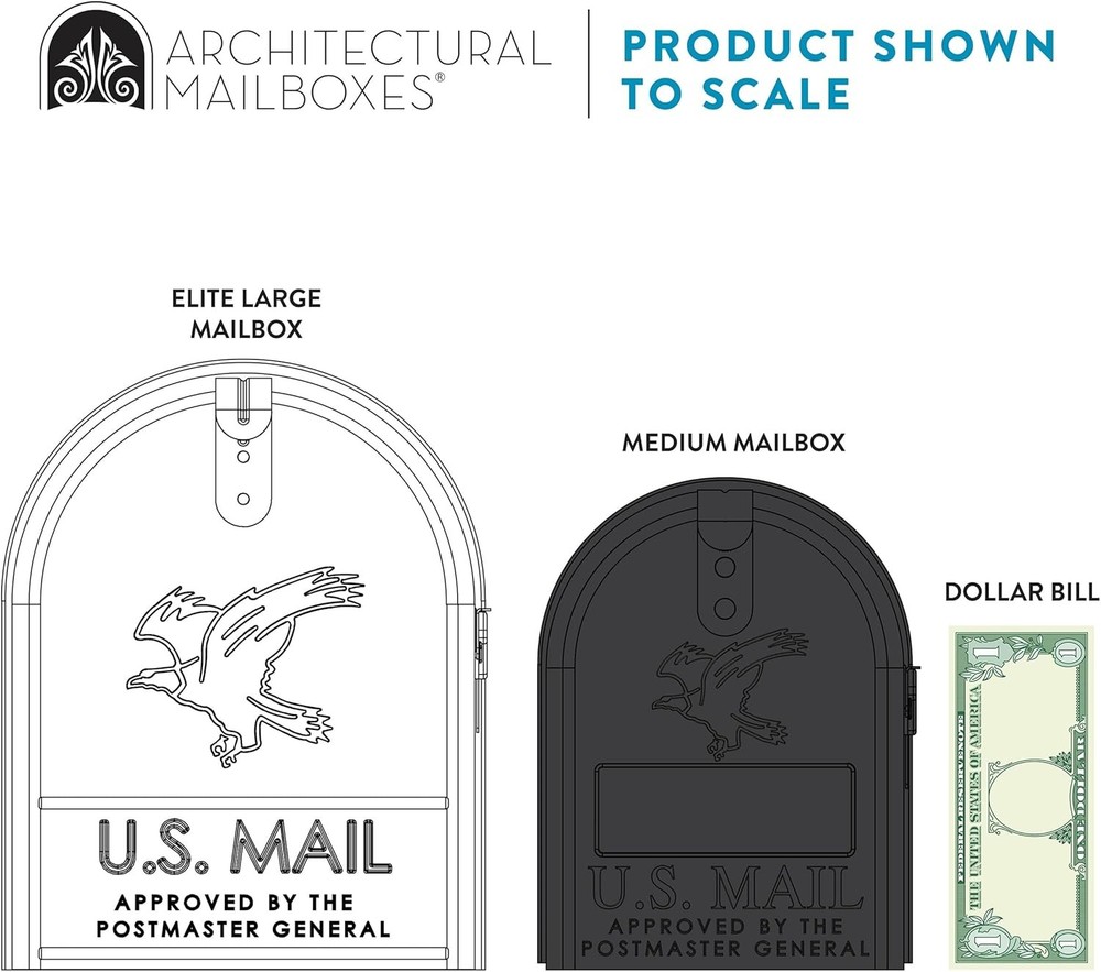 Architectural Mailboxes Mailbox-to-Go Weather-Resistant Steel Medium, White