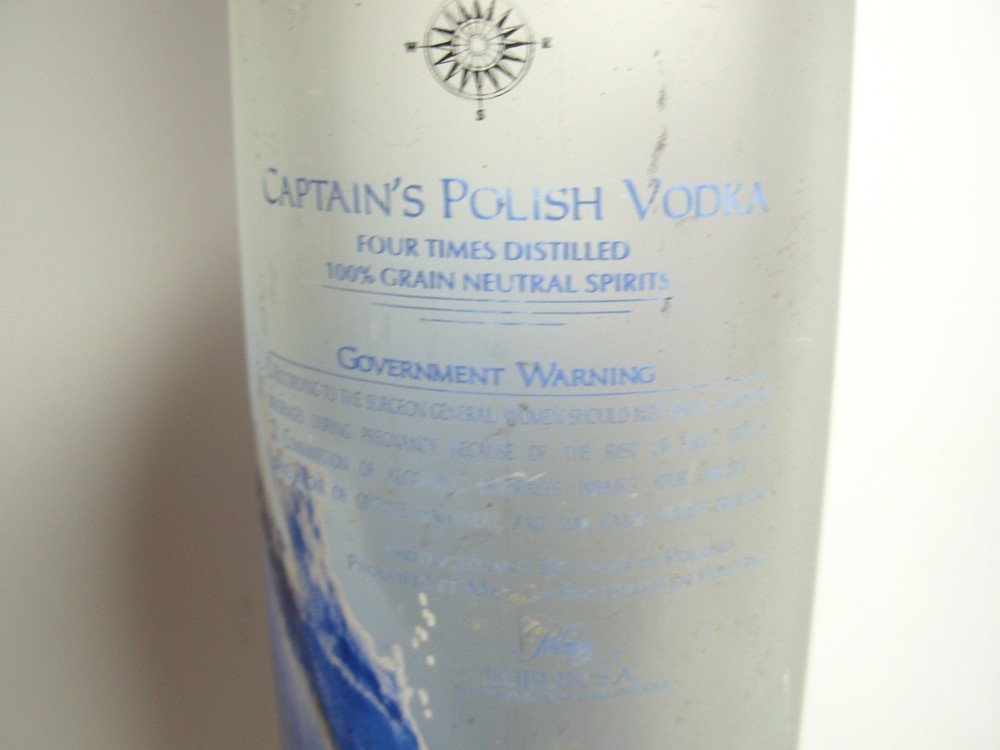 Kapitanska (Captain's) Polish Vodka Bottle (EMPTY)