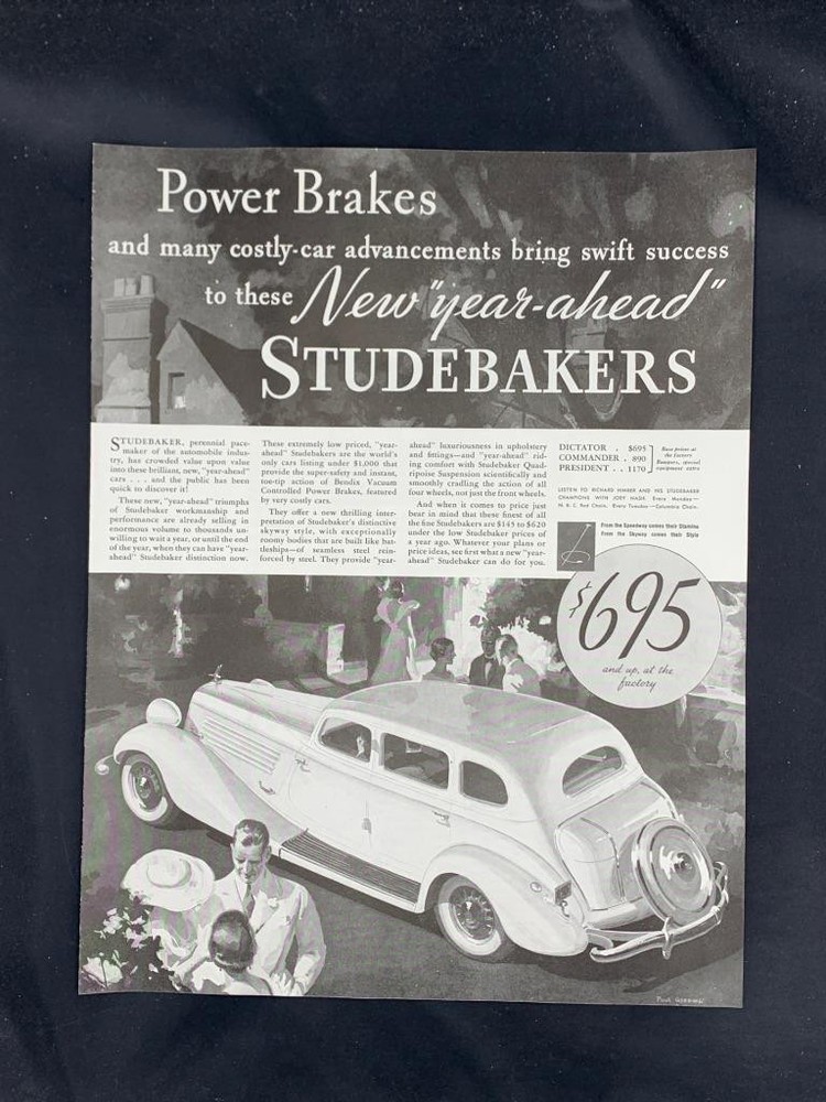 Magazine Ad* - 1934 - Studebaker