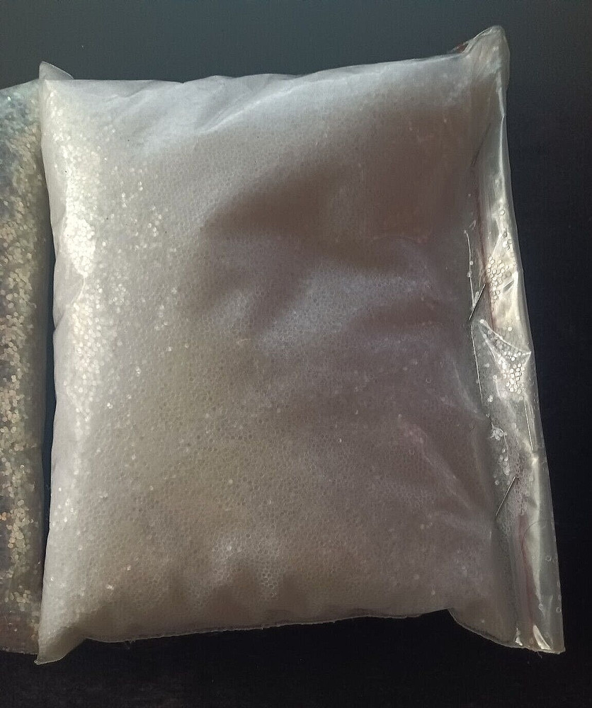 Iridescent Glitter White and Silver Crafting