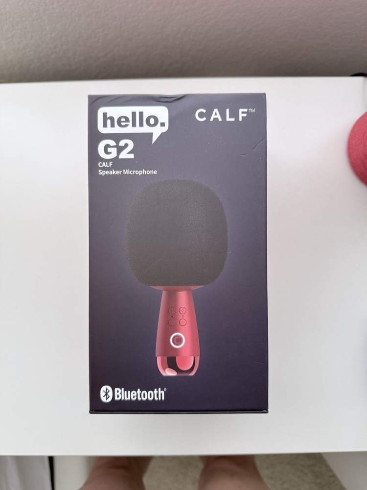 Calf G2 Bluetooth Karaoke Speaker Microphone Black/Red - Open Box