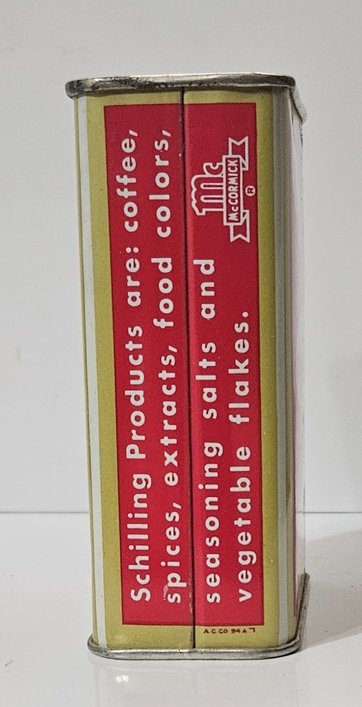 Vintage 1950 Schilling Cumin Tin - 2 oz