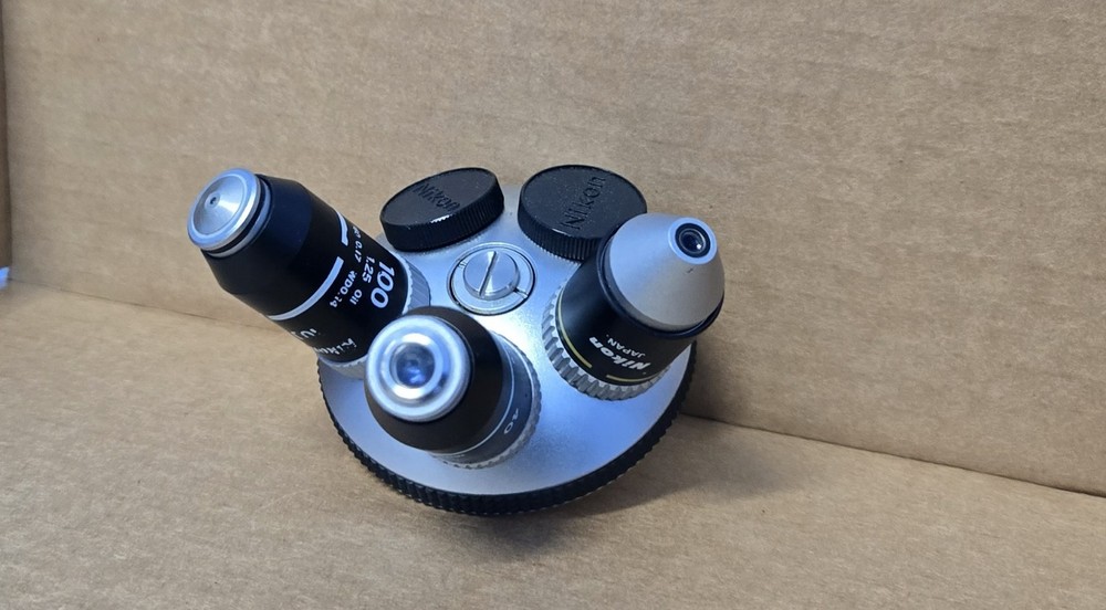 Nikon microscope Lens Objectives 10X / 40X / 100X (INV02-BINY001B)