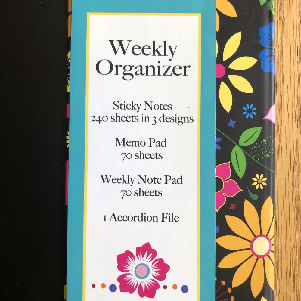 WEEKLY ORGANIZER STATIONERY NOTE PAD BOOK UNDATED STICKY NOTES “S”MONOGRAM
