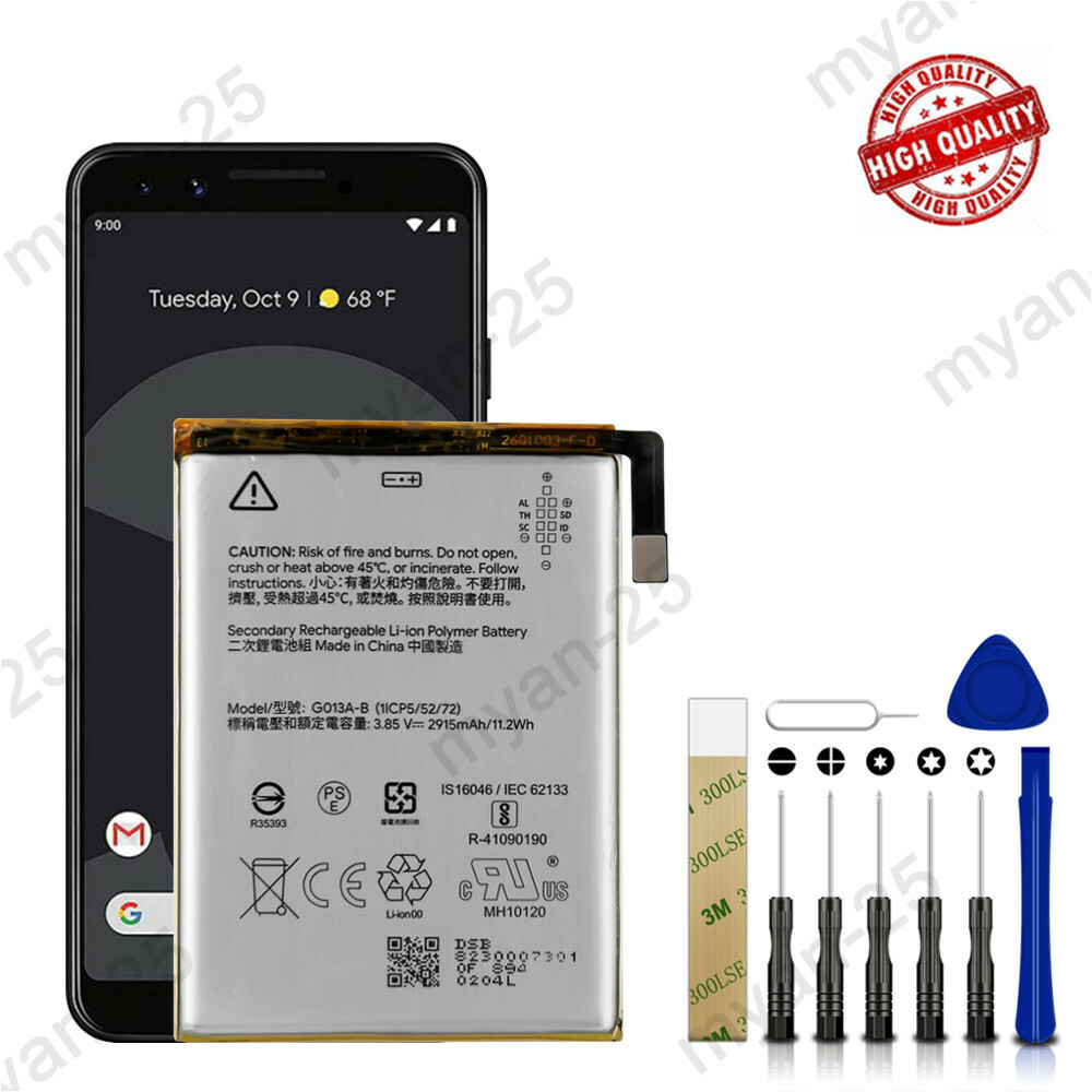 For Google Pixel 3 Replacement Battery G013A-B Tools