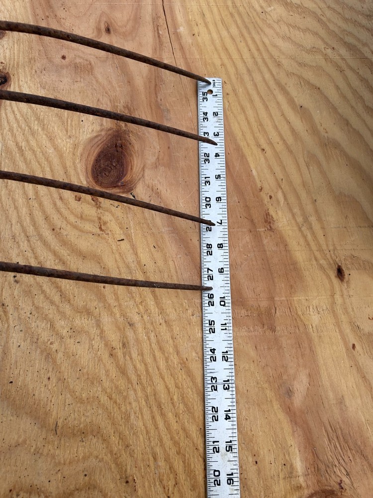Fork Rake Head 4 Thines Rusty Rustic no handle Original Vintage Primitive Metal