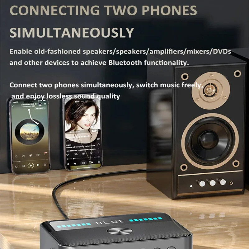 Long Range Bluetooth 5.3 Transmitter Receiver For TV Home Stereo Audio Adapter