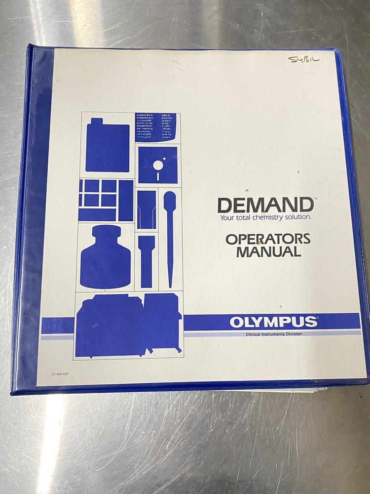 Olympus Demand Blood Chemistry Analyzer - Users Guide / Instructions Manual