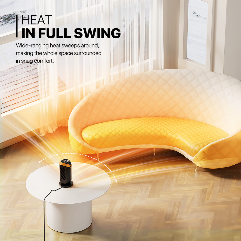 1200W[OSCILLATING+TIMER+THERMOSTAT]Electric Digital Display Ceramic Space Heater