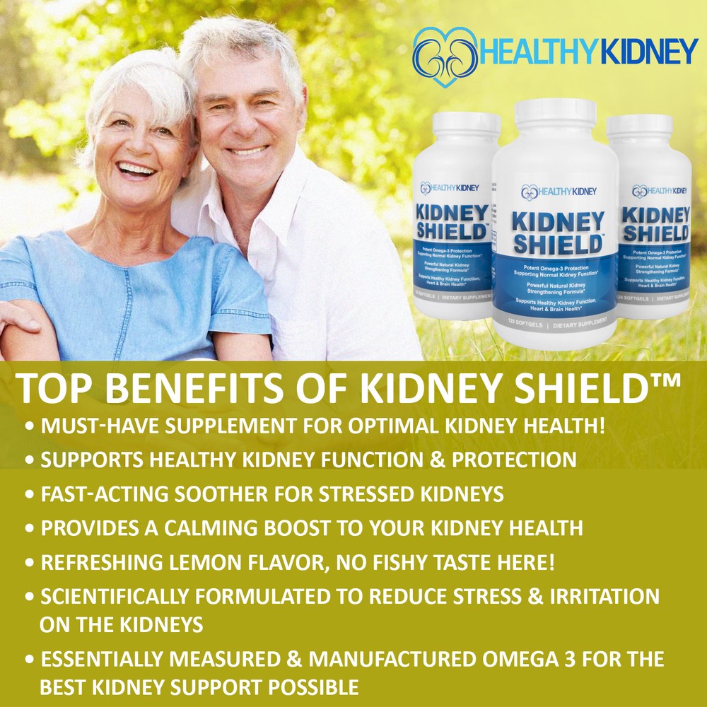 Kidney Shield Supplement Function Creatinine Cleanse Renal Health Function 2pack