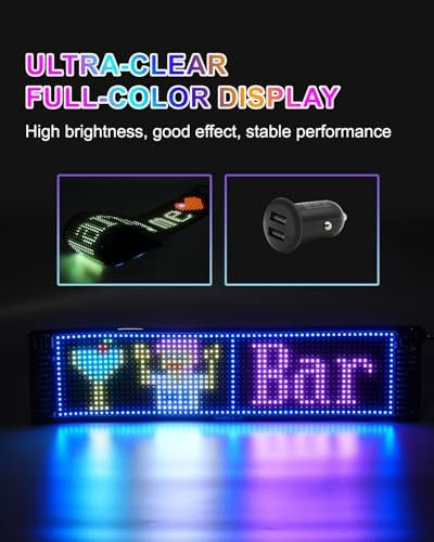 Programmable LED Scrolling Sign - Display Board with 15" x 4" Full Color