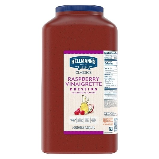 Hellmann s Raspberry Vinaigrette Dressing, 1 Gallon, 4 Per Case