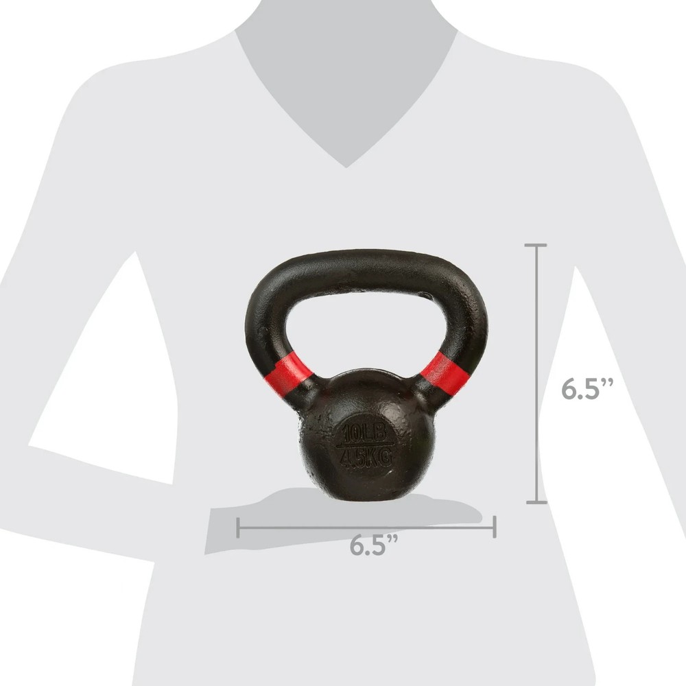 BalanceFrom Cast Iron Kettlebell, Single, 10 lbs