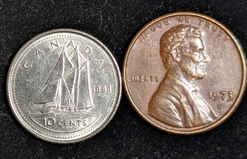 1994 Canada 10 Cents Circulated KM# 183