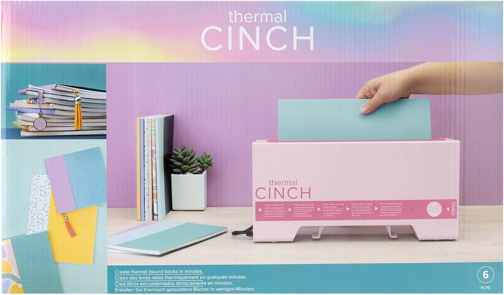 12in Thermal Binding Machine Kit Pink w/ Spines & Clips